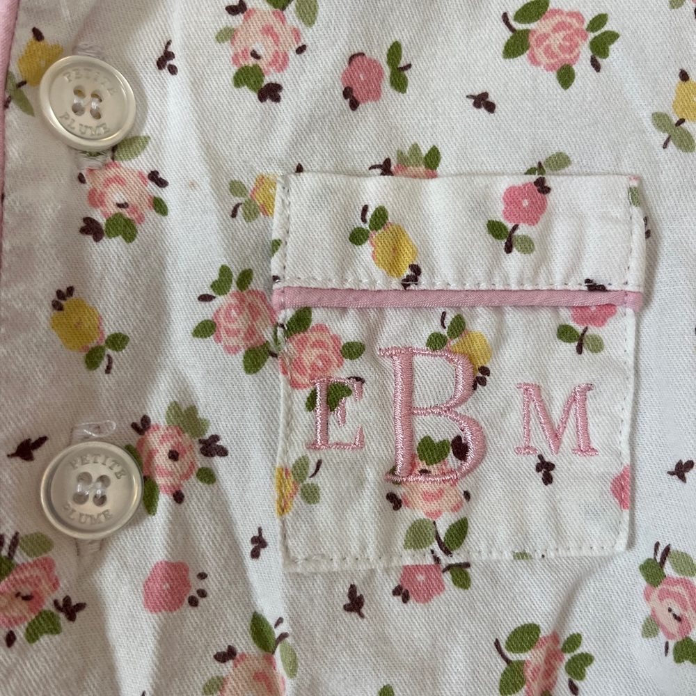 Petit Plume Kid's Twill Floral Pajama Set - Picture 5 of 8